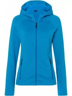 Dámská stretchfleece mikina JAMES NICHOLSON JN785 BRIGHT BLUE/NAVY