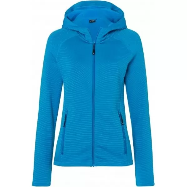  Dámská stretchfleece mikina JAMES NICHOLSON JN785 BRIGHT BLUE/NAVY 