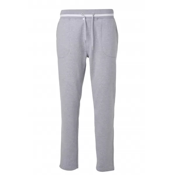  Pánské tepláky JAMES NICHOLSON JN780 GREY HEATHER/WHITE 