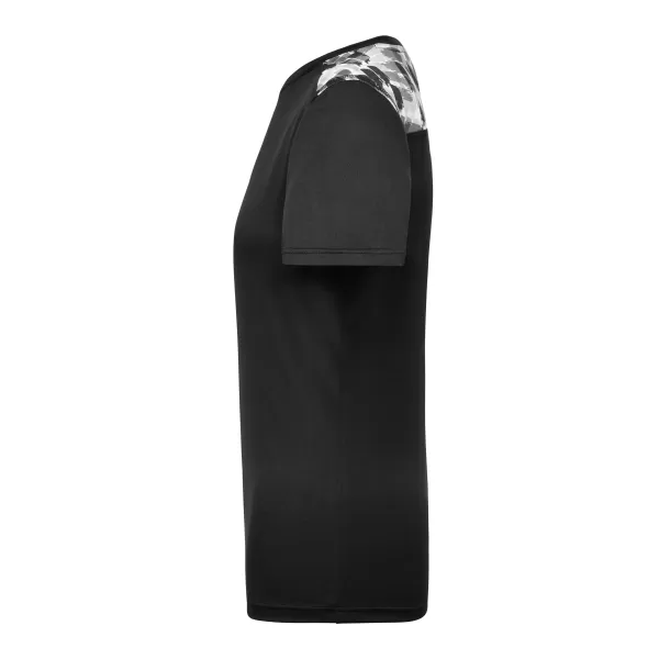  Dámské funkční triko JAMES NICHOLSON JN523 BLACK/BLACK PRINTED 