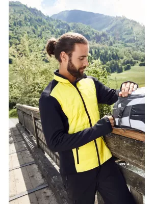 Pánská bunda JAMES NICHOLSON JN593 BLACK/YELLOW/BLACK