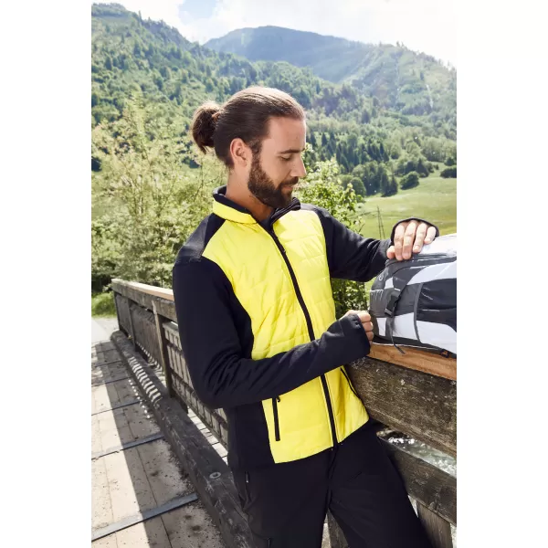  Pánská bunda JAMES NICHOLSON JN593 BLACK/YELLOW/BLACK 