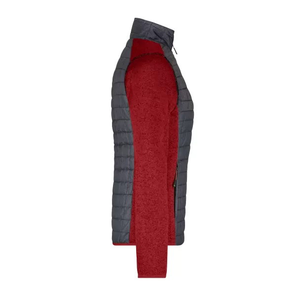  Dámská mikina JAMES NICHOLSON JN741 RED MELANGE/ANTHRACITE MELANGE 