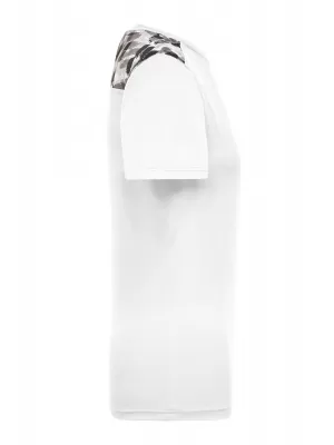 Dámské funkční triko JAMES NICHOLSON JN523 WHITE/BLACK PRINTED