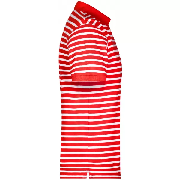  Pánské triko s límečkem JAMES NICHOLSON 8030 RED/WHITE 