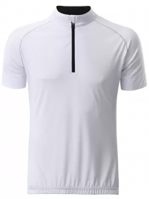 Pánský cyklo dres JAMES NICHOLSON JN514 WHITE/BLACK