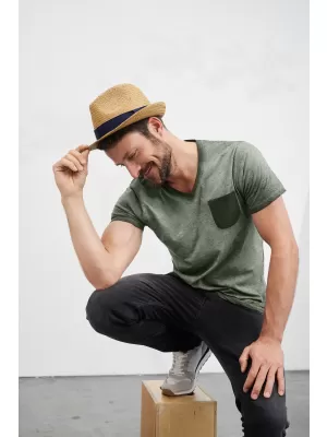 Pánské triko JAMES NICHOLSON 8016 DUSTY OLIVE