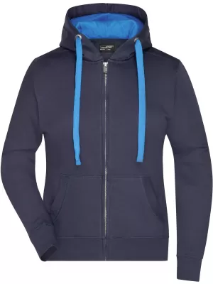 Dámská mikina JAMES NICHOLSON JN594 NAVY/COBALT