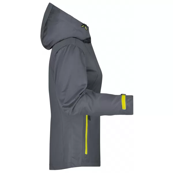  Dámská softshellová  bunda JAMES NICHOLSON JN1097 IRON GREY/YELLOW 