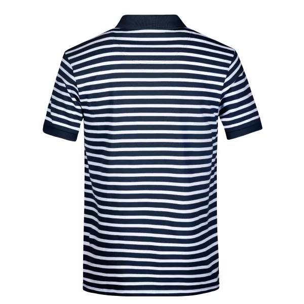  Pánské triko s límečkem JAMES NICHOLSON 8030 NAVY/WHITE 