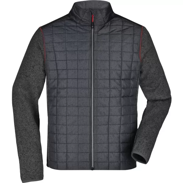  Pánská mikina JAMES NICHOLSON JN742 GREY MELANGE/ANTHRACITE MELANGE 