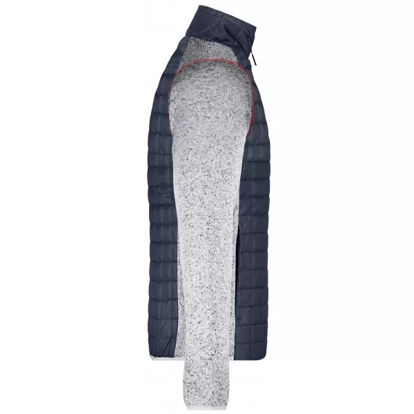  Pánská mikina JAMES NICHOLSON JN742 LIGHT MELANGE/ANTHRACITE MELANGE 