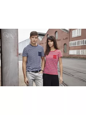 Pánské triko JAMES NICHOLSON 8028 NAVY/WHITE