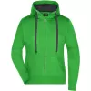 Dámská mikina JAMES NICHOLSON JN594 GREEN/CARBON