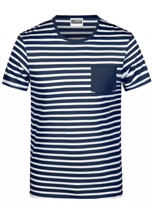 Pánské triko JAMES NICHOLSON 8028 NAVY/WHITE