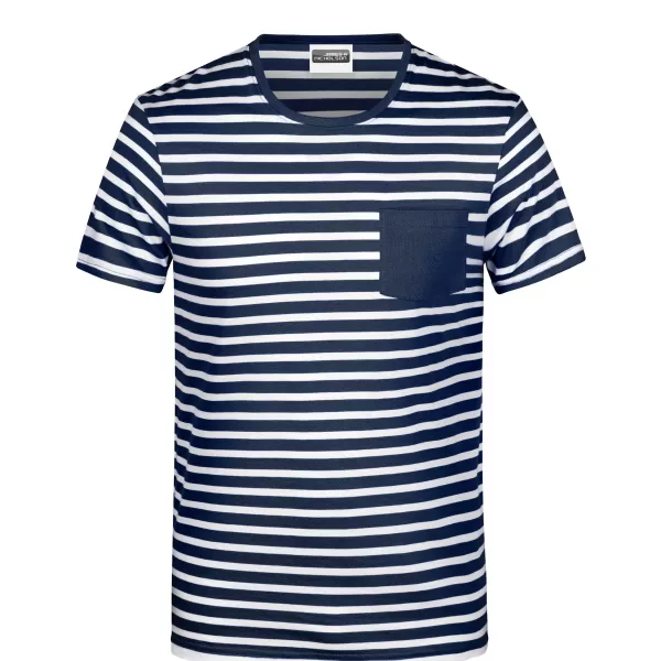  Pánské triko JAMES NICHOLSON 8028 NAVY/WHITE 