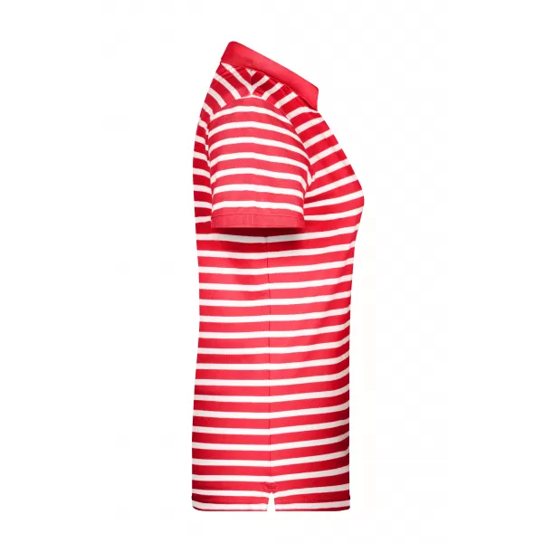  Dámské triko s límečkem JAMES NICHOLSON 8029 RED/WHITE 