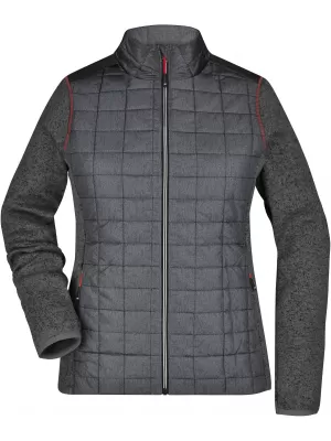 Dámská mikina JAMES NICHOLSON JN741 GREY MELANGE/ANTHRACITE MELANGE