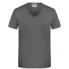 Pánské triko JAMES NICHOLSON 8004 BLACK HEATHER