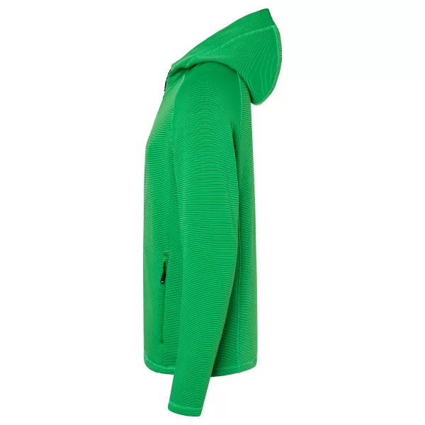  Pánská stretchfleece mikina JAMES NICHOLSON JN786 FERN GREEN/CARBON 