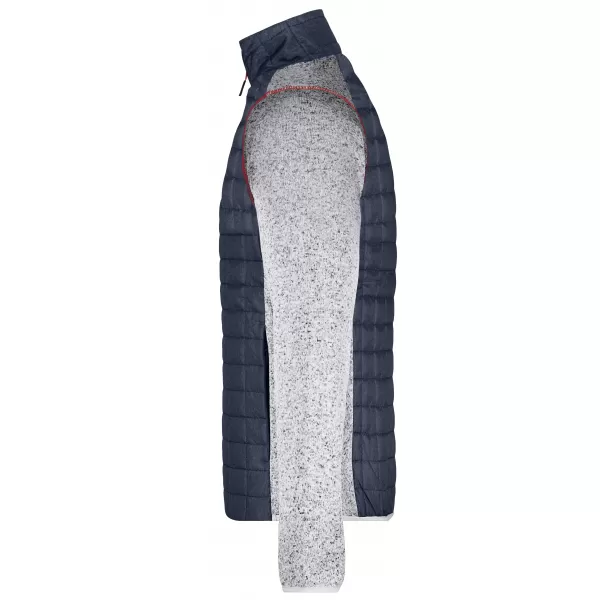  Pánská mikina JAMES NICHOLSON JN742 LIGHT MELANGE/ANTHRACITE MELANGE 
