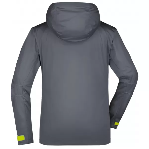  Dámská softshellová  bunda JAMES NICHOLSON JN1097 IRON GREY/YELLOW 