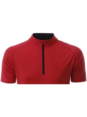 Pánský cyklo dres JAMES NICHOLSON JN514 TOMATO/BLACK
