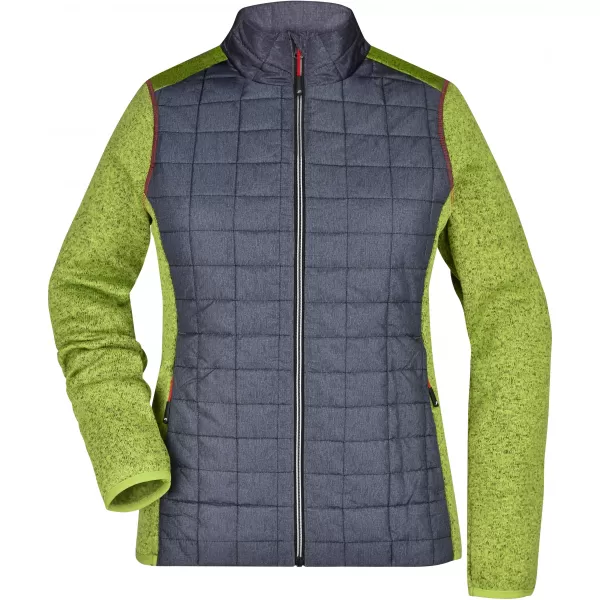  Dámská mikina JAMES NICHOLSON JN741 KIWI MELANGE/ANTHRACITE MELANGE 