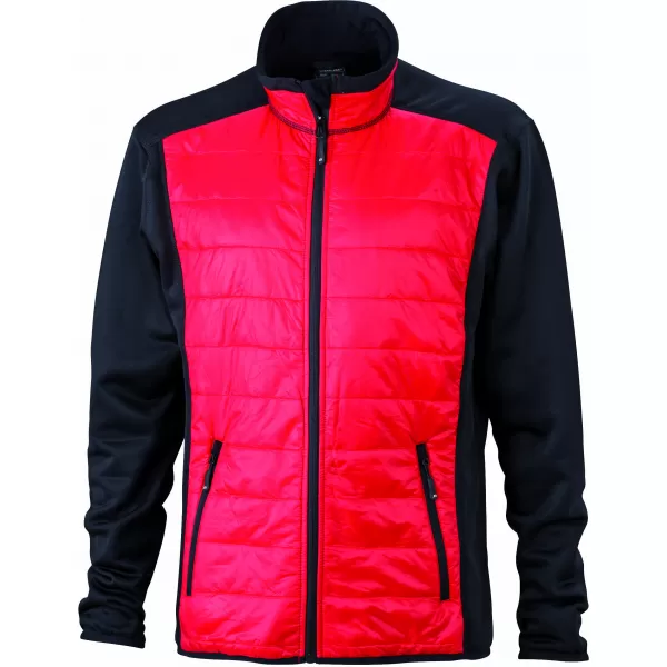  Pánská bunda JAMES NICHOLSON JN593 BLACK/RED/BLACK 