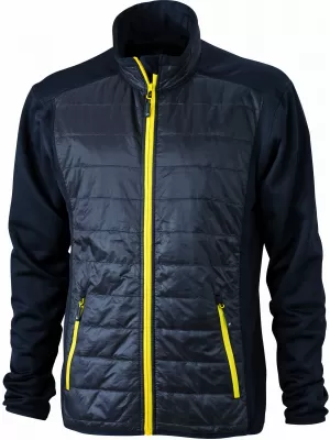 Pánská bunda JAMES NICHOLSON JN593 BLACK/BLACK/YELLOW