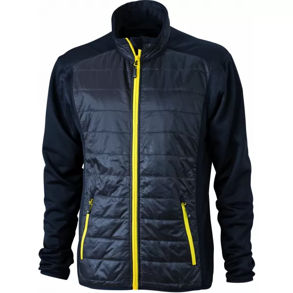 Pánská bunda JAMES NICHOLSON JN593 BLACK/BLACK/YELLOW 