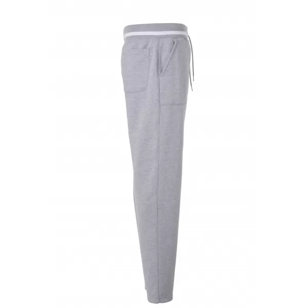  Pánské tepláky JAMES NICHOLSON JN780 GREY HEATHER/WHITE 