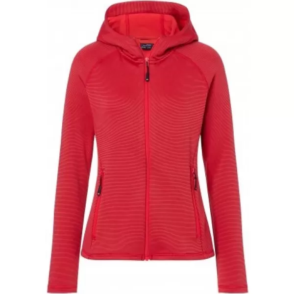  Dámská stretchfleece mikina JAMES NICHOLSON JN785 RED/CARBON 