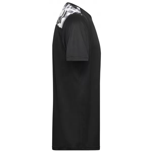  Pánské funkční triko JAMES NICHOLSON JN524 BLACK/BLACK PRINTED 