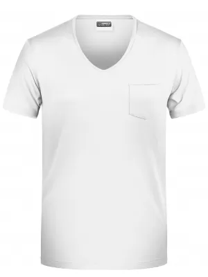 Pánské triko JAMES NICHOLSON 8004 WHITE
