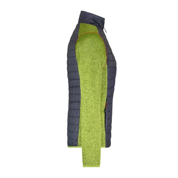  Dámská mikina JAMES NICHOLSON JN741 KIWI MELANGE/ANTHRACITE MELANGE 
