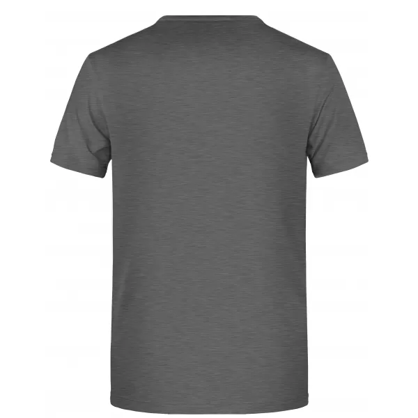  Pánské triko JAMES NICHOLSON 8004 BLACK HEATHER 