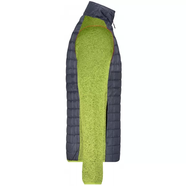  Pánská mikina JAMES NICHOLSON JN742 KIWI MELANGE/ANTHRACITE MELANGE 
