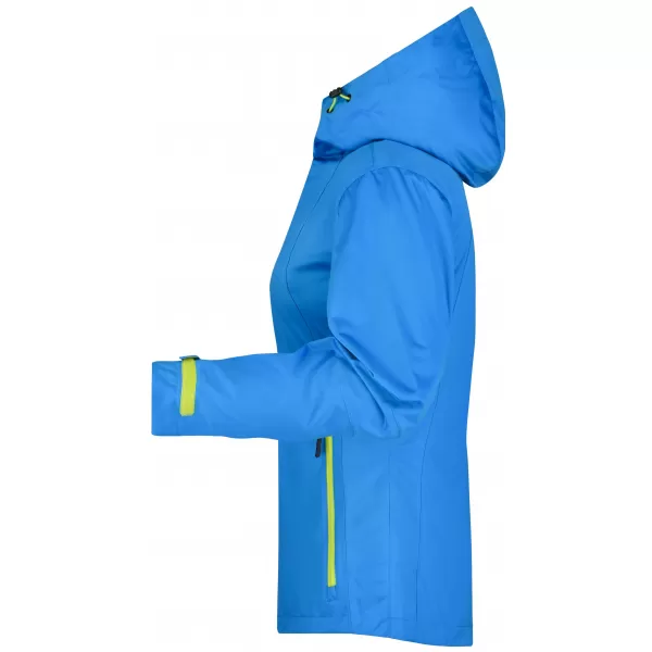  Dámská softshellová bunda JAMES NICHOLSON JN1097 AQUA/ACID YELLOW 