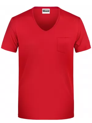 Pánské triko JAMES NICHOLSON 8004 RED