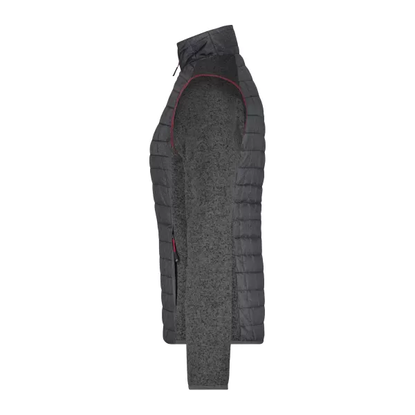  Dámská mikina JAMES NICHOLSON JN741 GREY MELANGE/ANTHRACITE MELANGE 