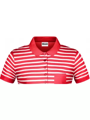 Dámské triko s límečkem JAMES NICHOLSON 8029 RED/WHITE