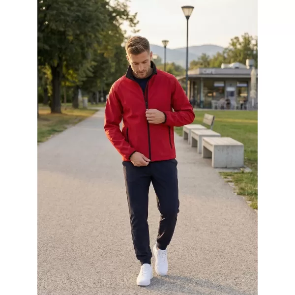  Pánská softshellová bunda JAMES NICHOLSON JN1130 RED/BLACK 