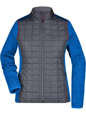 Dámská mikina JAMES NICHOLSON JN741 ROYAL MELANGE/ANTHRACITE MELANGE