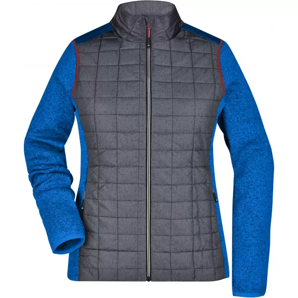  Dámská mikina JAMES NICHOLSON JN741 ROYAL MELANGE/ANTHRACITE MELANGE 