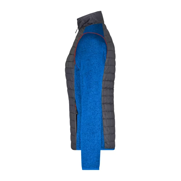  Dámská mikina JAMES NICHOLSON JN741 ROYAL MELANGE/ANTHRACITE MELANGE 