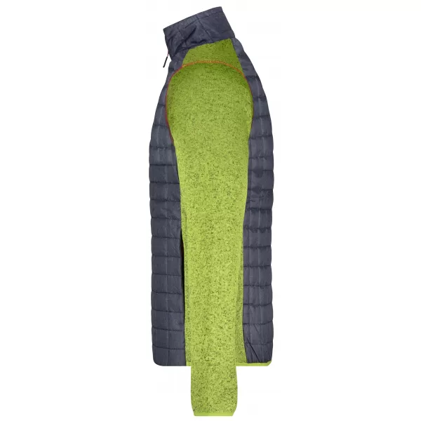  Pánská mikina JAMES NICHOLSON JN742 KIWI MELANGE/ANTHRACITE MELANGE 