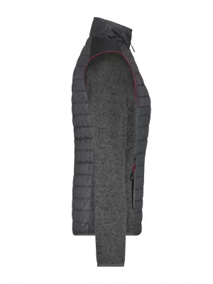 Dámská mikina JAMES NICHOLSON JN741 GREY MELANGE/ANTHRACITE MELANGE