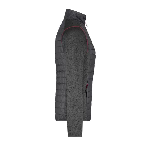  Dámská mikina JAMES NICHOLSON JN741 GREY MELANGE/ANTHRACITE MELANGE 