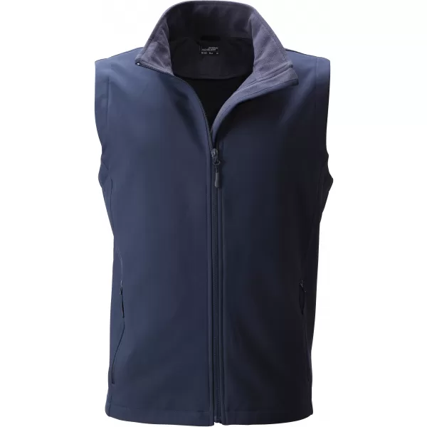  Pánská softshellová vesta JAMES NICHOLSON JN1128 NAVY/NAVY 